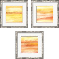 Framed 'Golden Sands 3 Piece Framed Art Print Set' border=