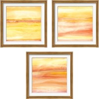 Framed 'Golden Sands 3 Piece Framed Art Print Set' border=