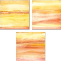 Framed 'Golden Sands 3 Piece Art Print Set' border=