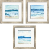 Framed 'Coastal 3 Piece Framed Art Print Set' border=