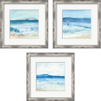 Framed 'Coastal 3 Piece Framed Art Print Set' border=