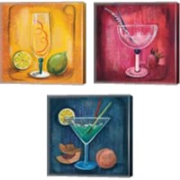 Framed 'Cheers  3 Piece Canvas Print Set' border=