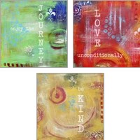 Framed 'Abstract Inspirations 3 Piece Art Print Set' border=