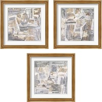 Framed 'Neutral Reconstructions 3 Piece Framed Art Print Set' border=