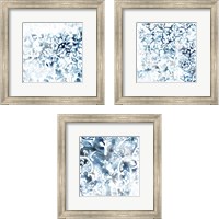 Framed Blue Reverie  3 Piece Framed Art Print Set