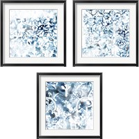 Framed Blue Reverie  3 Piece Framed Art Print Set