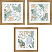 Framed 'Tropical Welcome 3 Piece Framed Art Print Set' border=