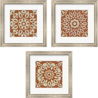 Framed 'Terra Cotta Tile 3 Piece Framed Art Print Set' border=