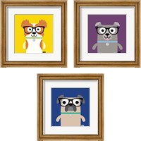 Framed 'Bow Wow Dogs 3 Piece Framed Art Print Set' border=