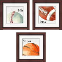 Framed 'Ball 3 Piece Framed Art Print Set' border=