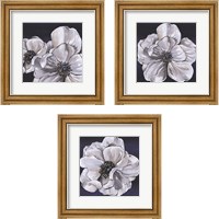 Framed Blue & White Floral 3 Piece Framed Art Print Set