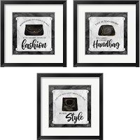 Framed 'Fashion Humo 3 Piece Framed Art Print Set' border=