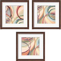 Framed 'Overlapping Rings 3 Piece Framed Art Print Set' border=