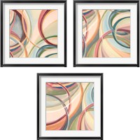 Framed 'Overlapping Rings 3 Piece Framed Art Print Set' border=