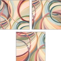 Framed Overlapping Rings 3 Piece Art Print Set