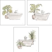 Framed 'Neutral Tub 3 Piece Art Print Set' border=