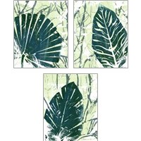 Framed 'Palm Pastiche 3 Piece Art Print Set' border=