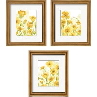 Framed 'Sunshine Meadow 3 Piece Framed Art Print Set' border=