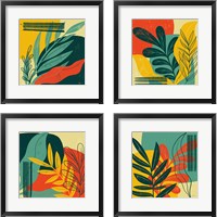 Framed Mid Century Modern  4 Piece Framed Art Print Set