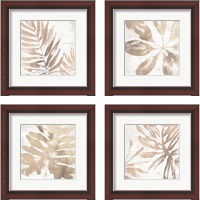 Framed 'Neutral Palm Fossil 4 Piece Framed Art Print Set' border=