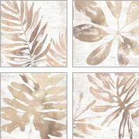 Framed 'Neutral Palm Fossil 4 Piece Art Print Set' border=