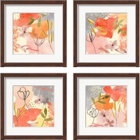 Framed Flower Shimmer  4 Piece Framed Art Print Set