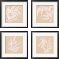 Framed 'Leaf Study 4 Piece Framed Art Print Set' border=