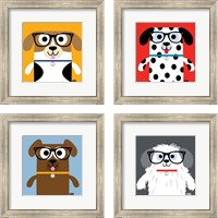 Framed Bow Wow Dogs 4 Piece Framed Art Print Set