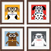 Framed Bow Wow Dogs 4 Piece Framed Art Print Set