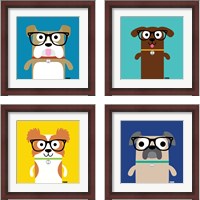 Framed Bow Wow Dogs 4 Piece Framed Art Print Set