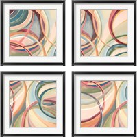 Framed 'Overlapping Rings 4 Piece Framed Art Print Set' border=
