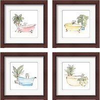 Framed 'Tub 4 Piece Framed Art Print Set' border=