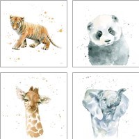 Framed Baby Animals 4 Piece Art Print Set