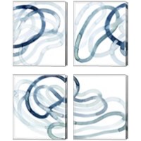 Framed 'Lazuli  4 Piece Canvas Print Set' border=