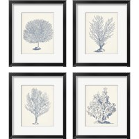 Framed 'Antique Coral Collection 4 Piece Framed Art Print Set' border=