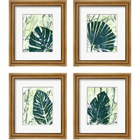 Framed 'Palm Pastiche 4 Piece Framed Art Print Set' border=