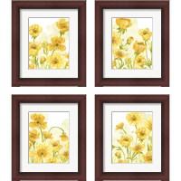 Framed 'Sunshine Meadow 4 Piece Framed Art Print Set' border=