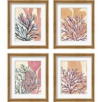 Framed 'Chromatic Sea Tangle 4 Piece Framed Art Print Set' border=