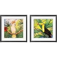 Framed 'Tropical Bird 2 Piece Framed Art Print Set' border=