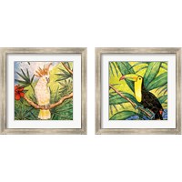 Framed 'Tropical Bird 2 Piece Framed Art Print Set' border=