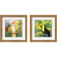 Framed 'Tropical Bird 2 Piece Framed Art Print Set' border=