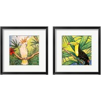 Framed 'Tropical Bird 2 Piece Framed Art Print Set' border=