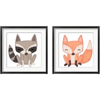 Framed Fox & Raccoon 2 Piece Framed Art Print Set