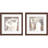 Framed Neutral Figure on Abstract Square 2 Piece Framed Art Print Set
