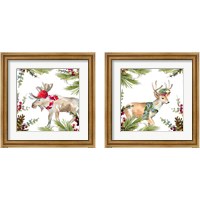 Framed Holiday Animal 2 Piece Framed Art Print Set