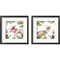 Framed 'Holiday Animal 2 Piece Framed Art Print Set' border=