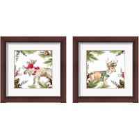 Framed 'Holiday Animal 2 Piece Framed Art Print Set' border=