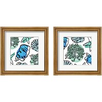 Framed 'Coastal Contours Fusion 2 Piece Framed Art Print Set' border=