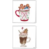 Framed 'Gingerbread and a Mug Full of Cocoa 2 Piece Canvas Print Set' border=