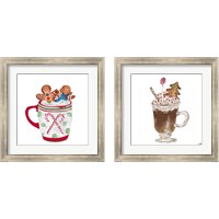Framed 'Gingerbread and a Mug Full of Cocoa 2 Piece Framed Art Print Set' border=